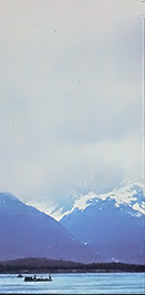 Pristine mountains along the Tatshenshini River in Alaska.